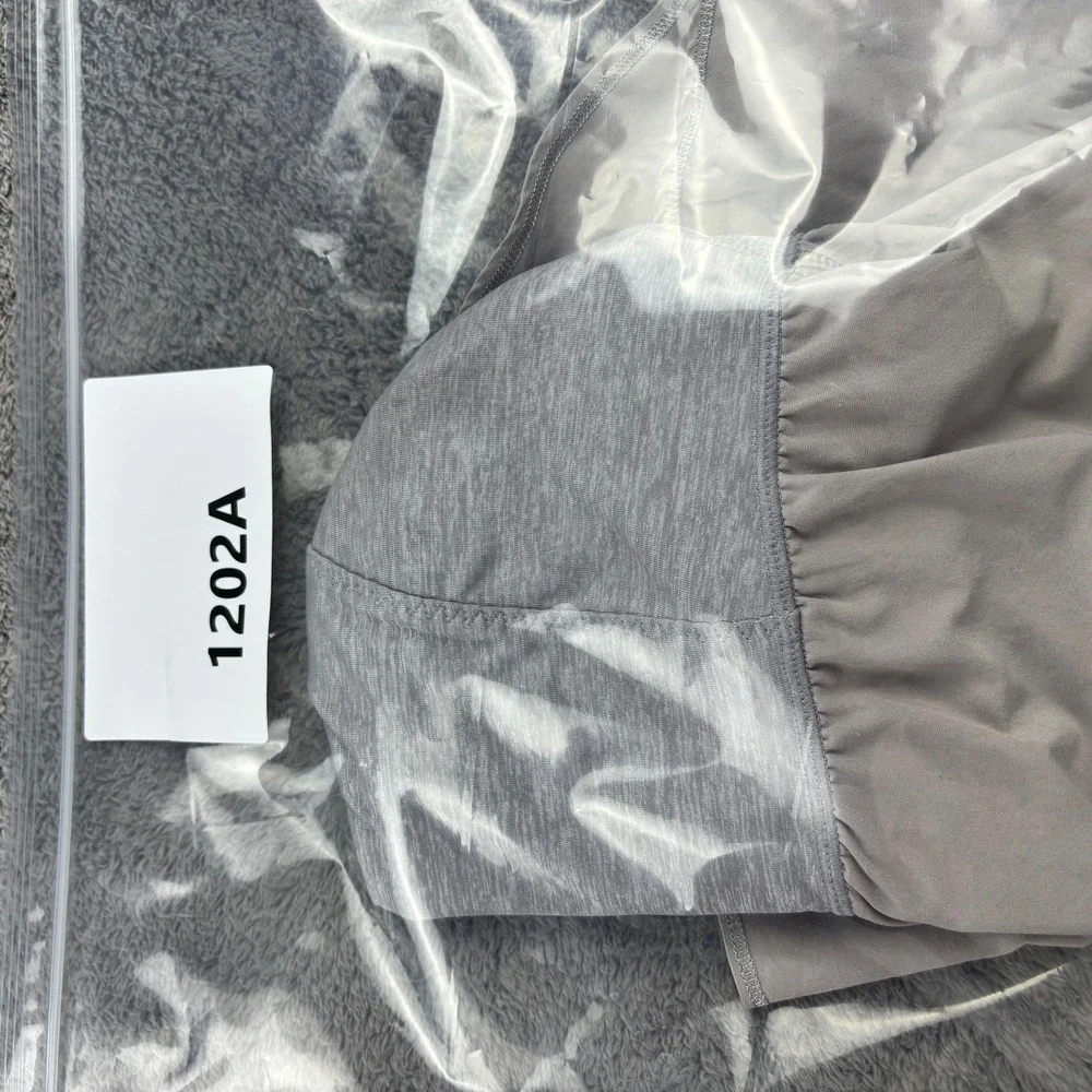 Lululemon Old Style Razorback Tank Top‎ Womens 4 Gray Yellow